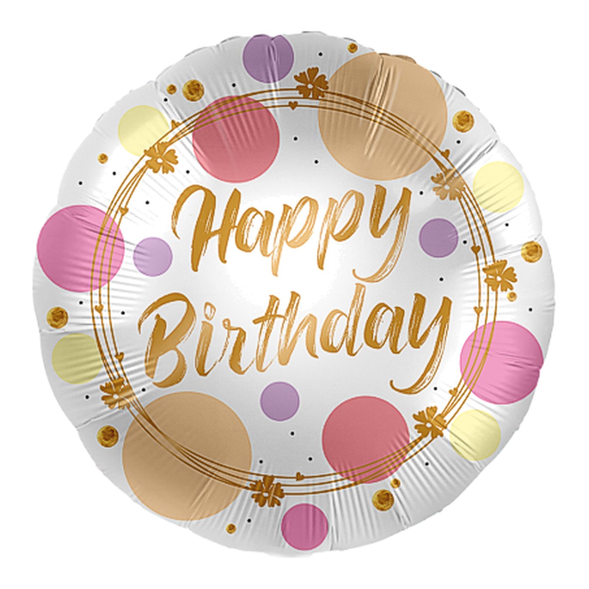 Birthday Shiny Dots Folienballon – Grösse: Maxi · ungefüllt