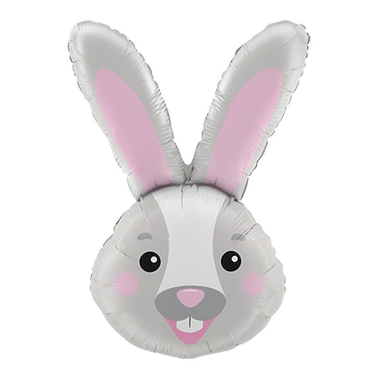Hase Kopf Folienballon – Grösse: Maxi · ungefüllt