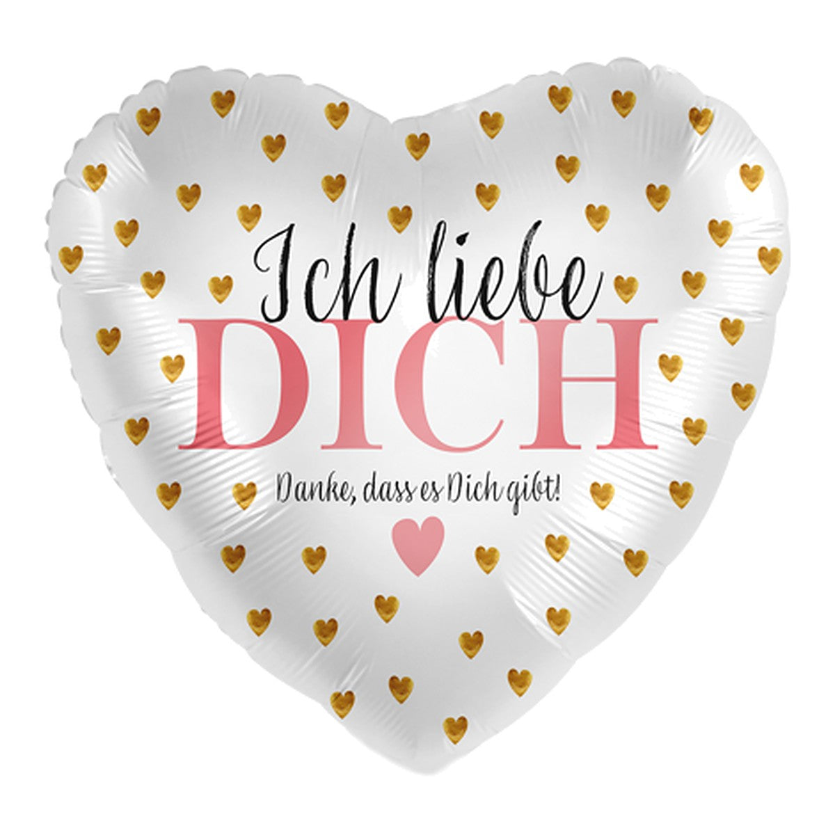 Liebe Danke Herz Folienballon – Grösse: Maxi · ungefüllt