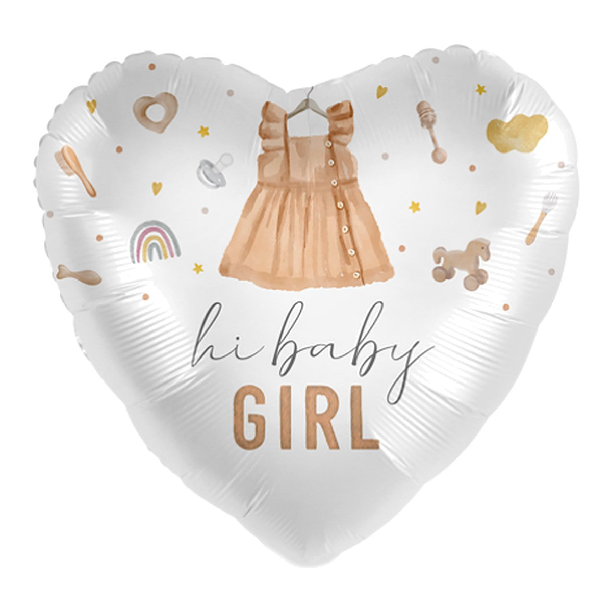 Baby Girl Herz Folienballon – Grösse: Maxi · ungefüllt