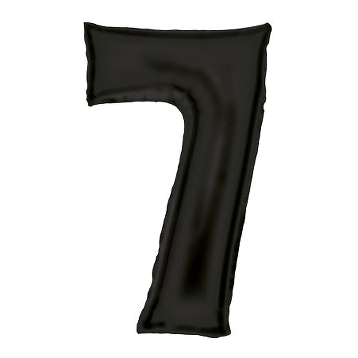 Zahlenballon Schwarz Satin 0–9 (86 cm) – Zahl 7