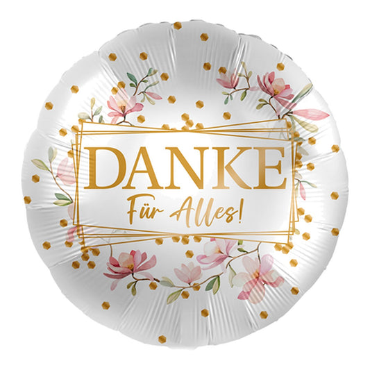 Danke für alles frame Folienballon – Grösse: Midi · ungefüllt