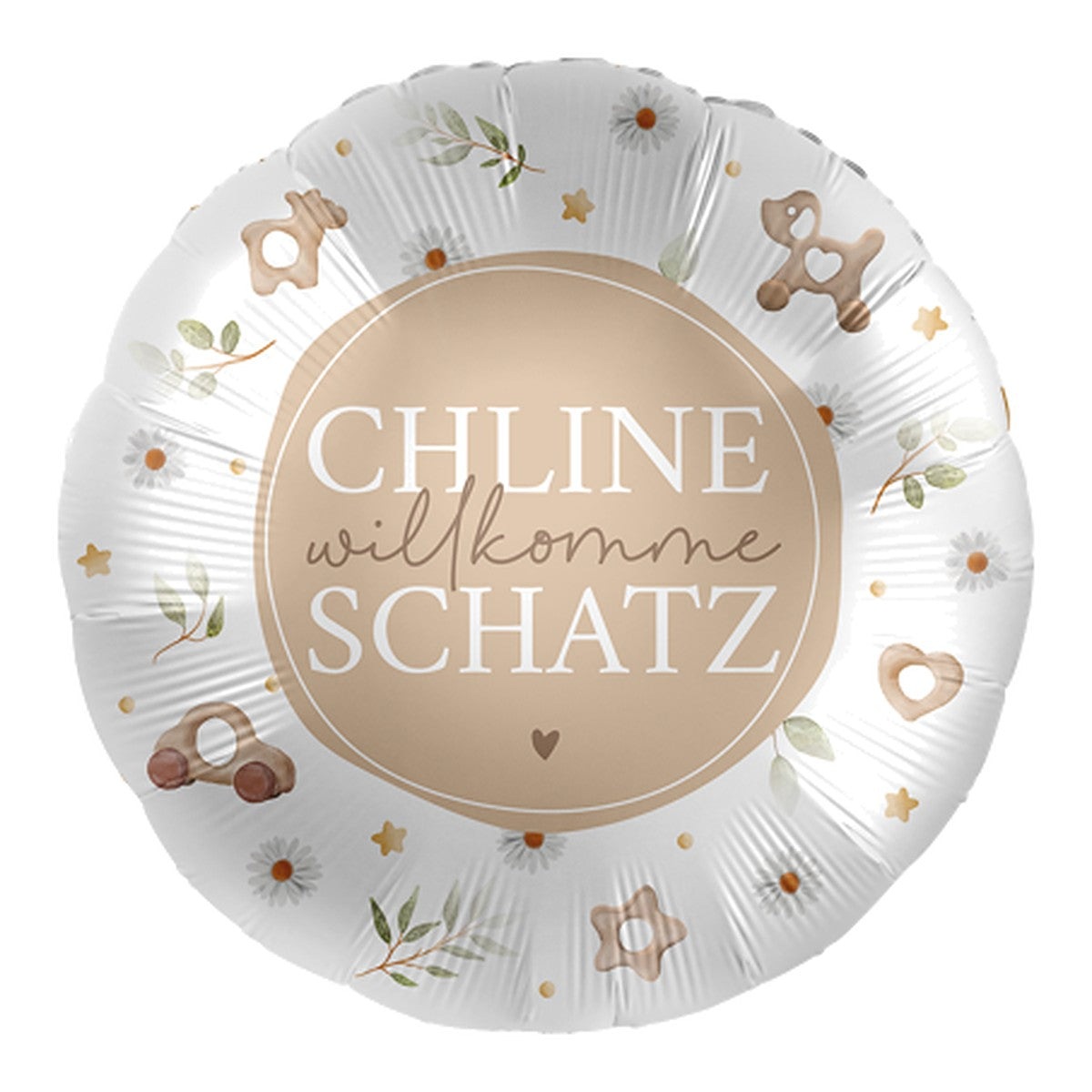 Willkomme chline Schatz Folienballon – Grösse: Midi · ungefüllt