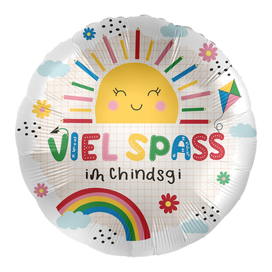 Spass im Chindsgi Folienballon – Grösse: Midi · ungefüllt