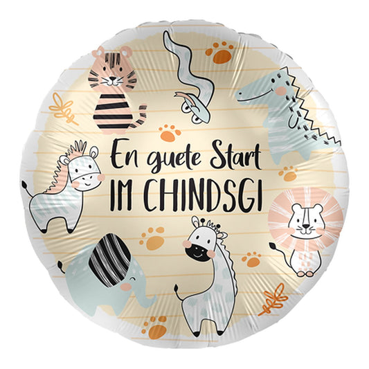 Guete Start im Chindsgi Folienballon – Grösse: Midi · ungefüllt