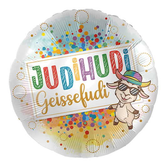 Judihudi Geissefudi Folienballon – Grösse: Midi · ungefüllt