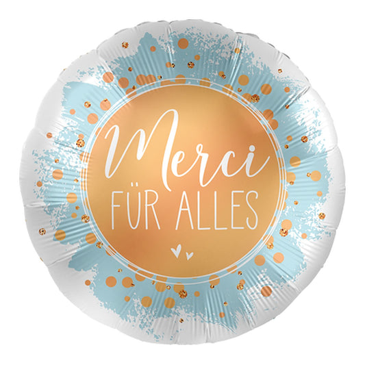Merci für alles Folienballon – Grösse: Midi · ungefüllt