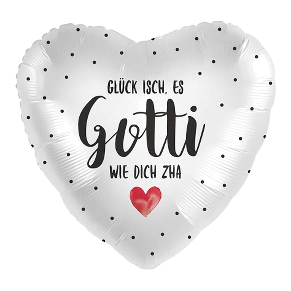 Gotti Herz Folienballon – Grösse: Midi · ungefüllt