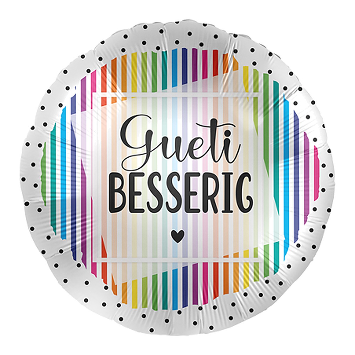 Gueti Besserig farbig Folienballon – Grösse: Maxi · ungefüllt