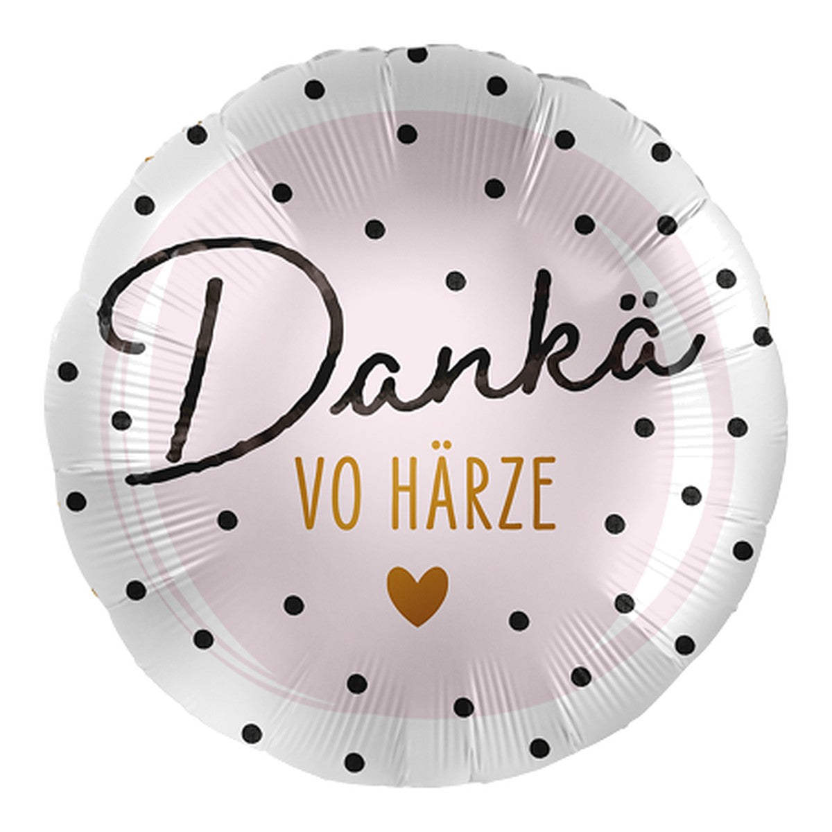 Dankä vo Härze Folienballon – Grösse: Maxi · ungefüllt