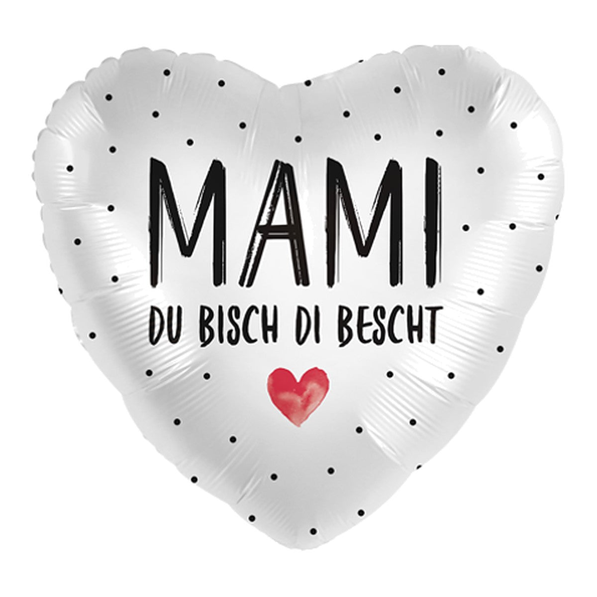 Mami di Bescht Herz Folienballon – Grösse: Maxi · ungefüllt