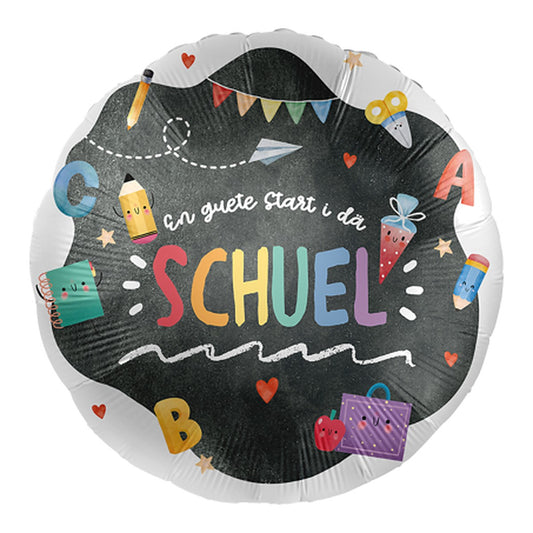 Guete Start i dä Schuel Folienballon – Grösse: Midi · ungefüllt