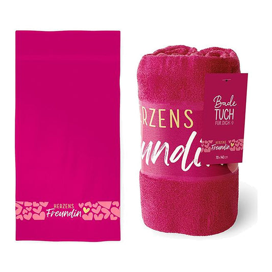 Badetuch 70x140 Herzen – Badetuch von la vida