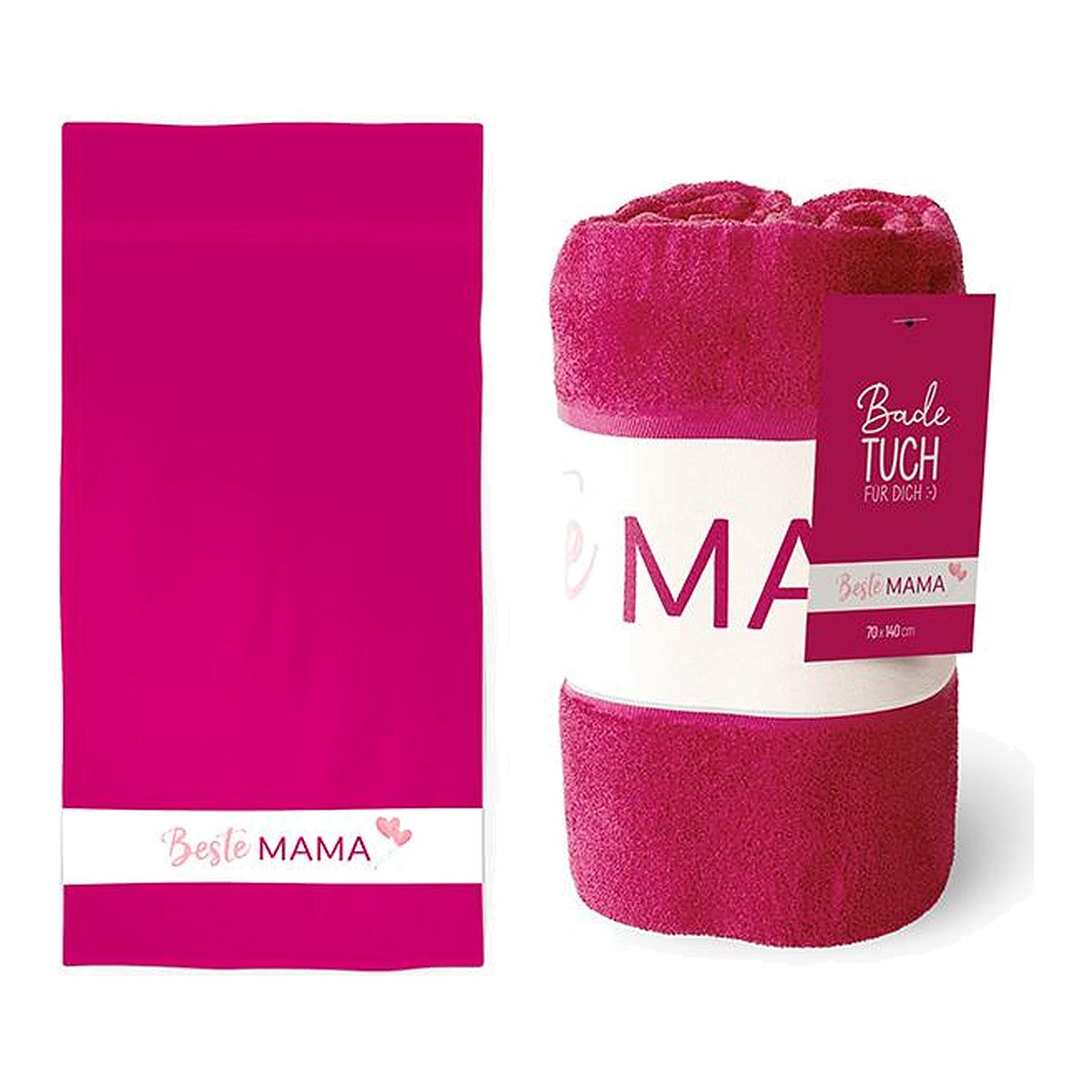 Badetuch 70x140 Beste Mama – Badetuch von la vida
