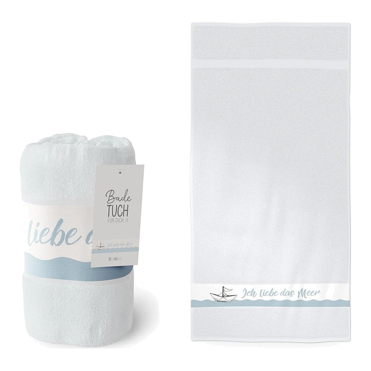 Badetuch 70x140 Liebe Meer – Badetuch von la vida