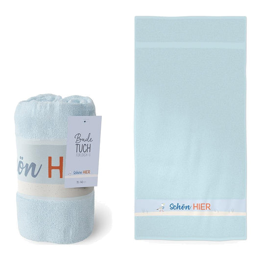 Badetuch 70x140 Schön hier – Badetuch von la vida