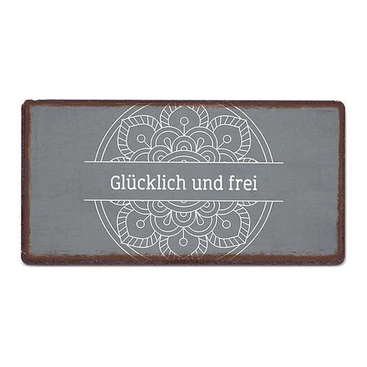 Magnet 10x5 Glücklich & frei – Magnet von la vida