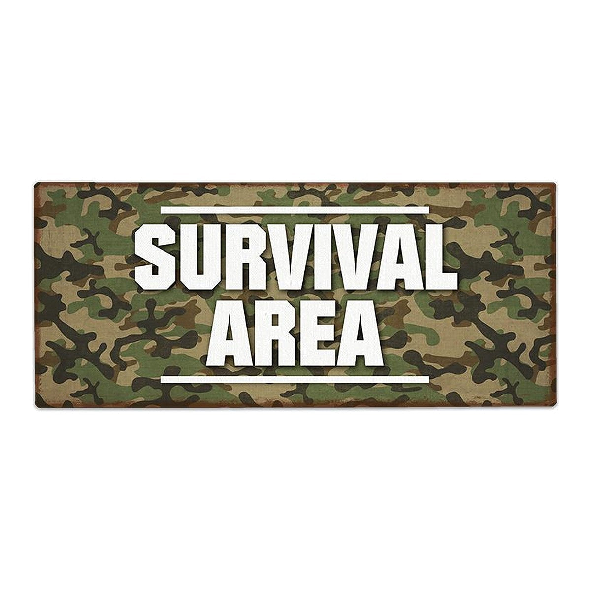 Schild 30,5x13 Survival Area – Schild von la vida