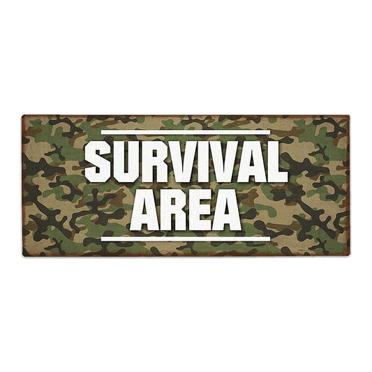 Schild 30,5x13 Survival Area – Schild von la vida