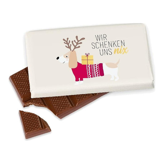 Schokolade 40g Dackel – Schokolade von la vida