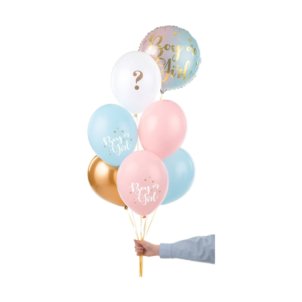 6 Ballons «Boy or Girl» für die Gender Reveal Party