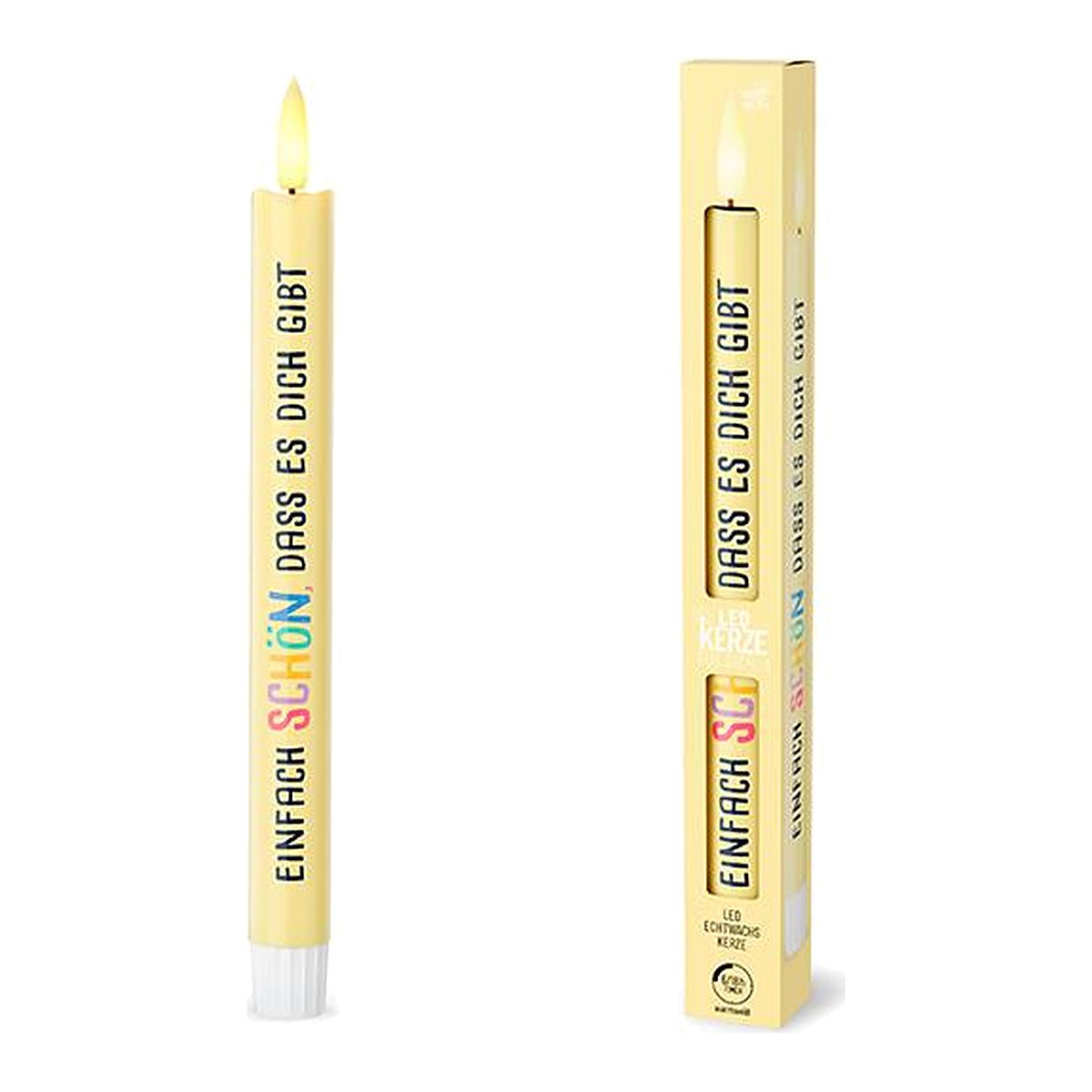 LED-Kerze D2H25 Gelb – LED-Kerze von la vida