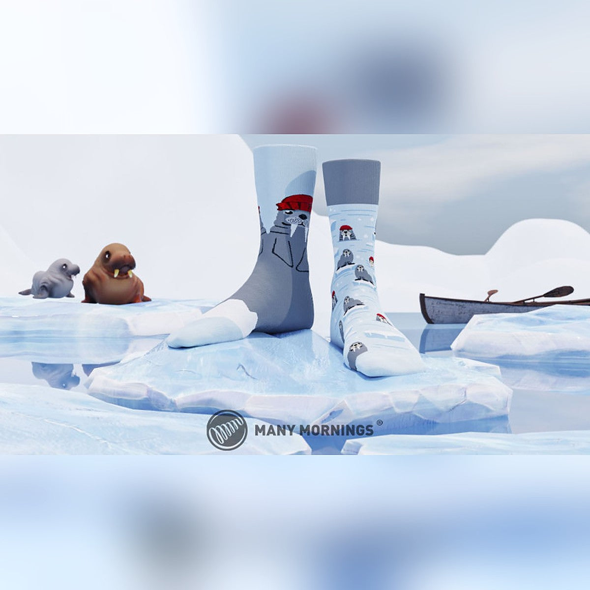 Many Mornings Socken The Walrus – Ansicht 3