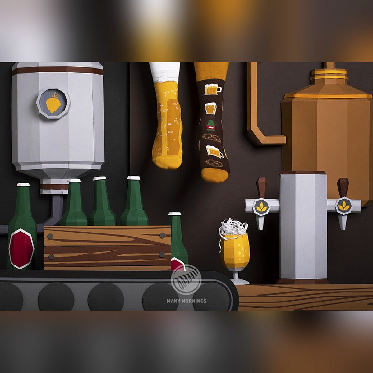 Many Mornings Socken Craft Beer – Ansicht 2
