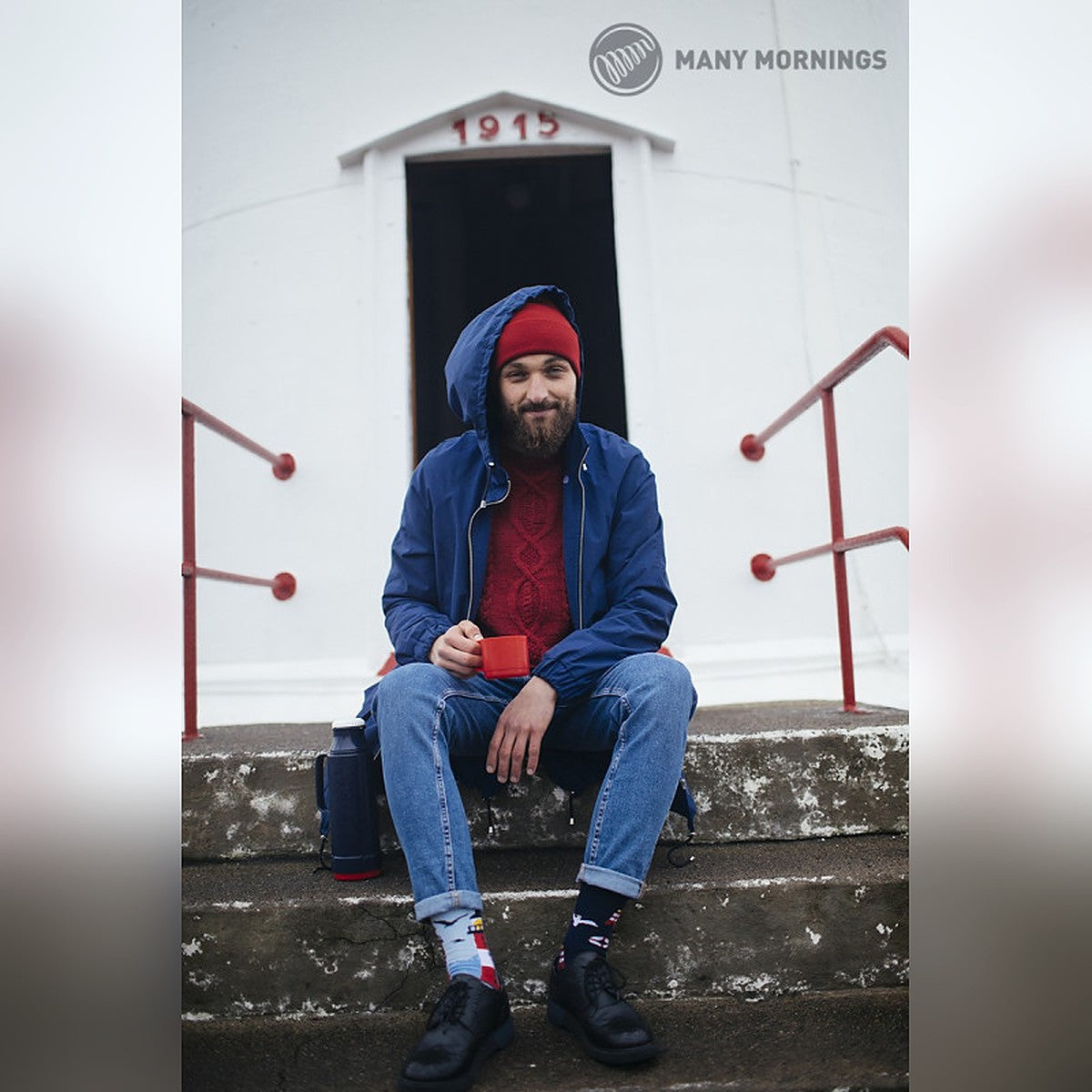 Many Mornings Socken Nordic Lighthouse – Ansicht 2