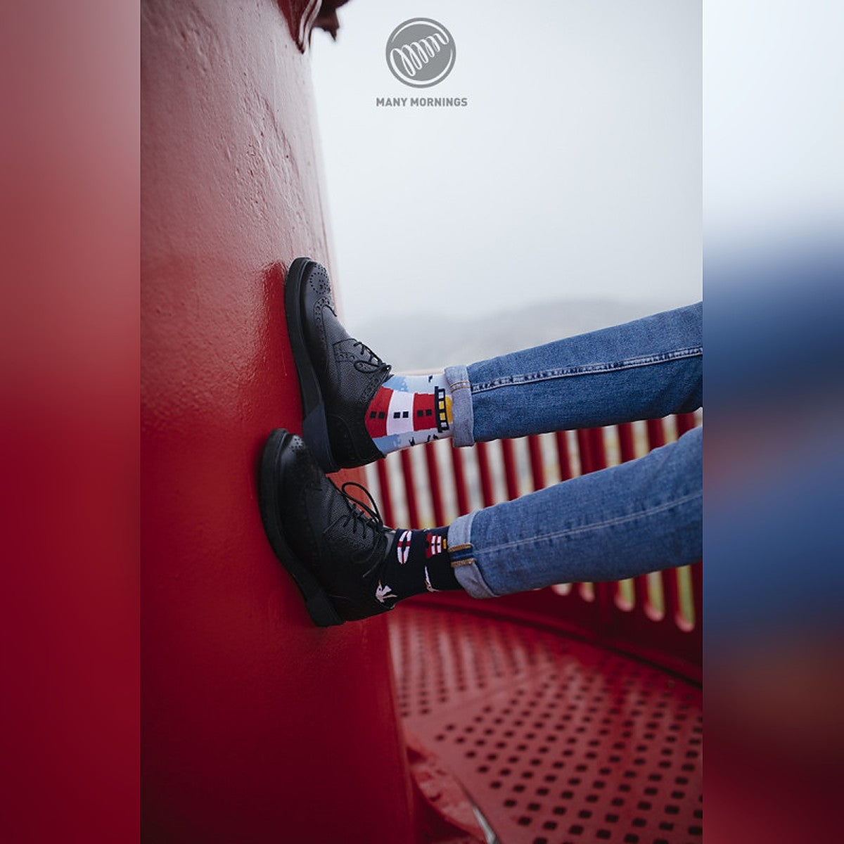 Many Mornings Socken Nordic Lighthouse – Ansicht 3