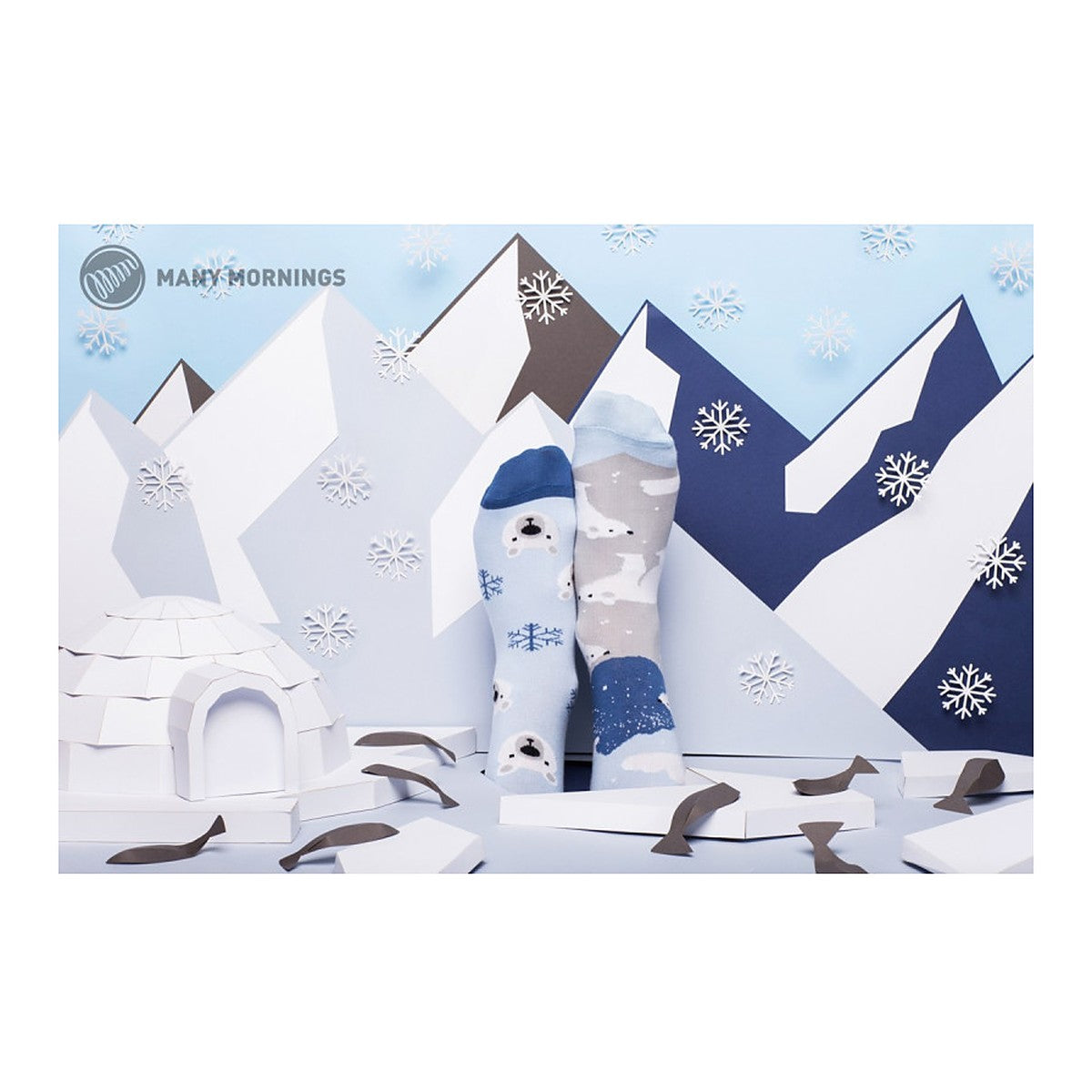 Many Mornings Socken Polar Bear – Ansicht 2