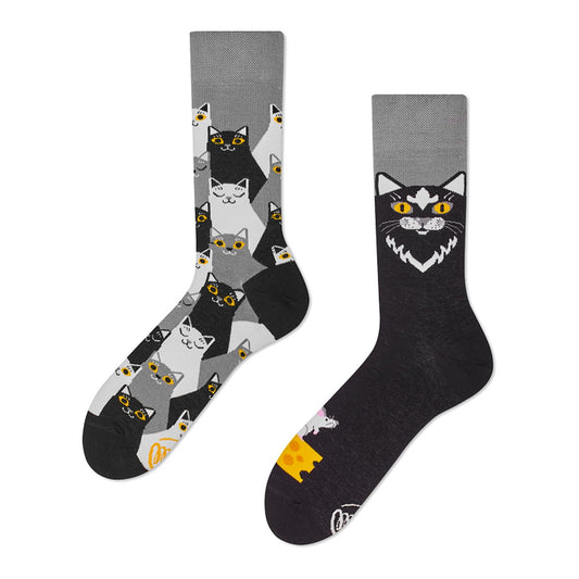 Many Mornings Socken Black Cat – bunte Socken von Many Mornings