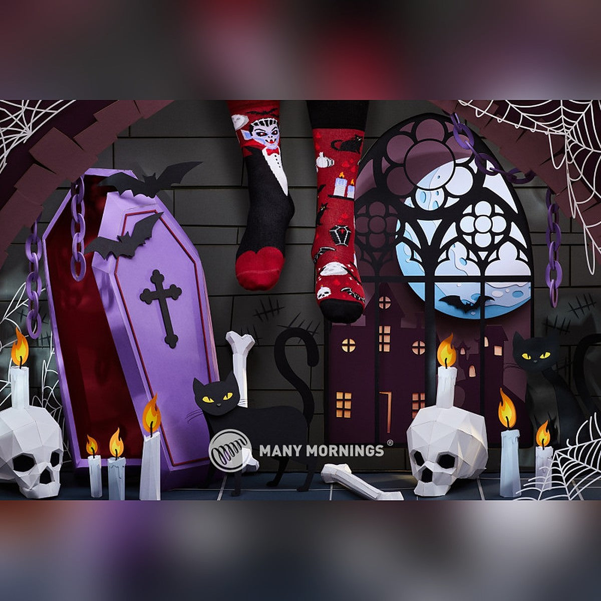 Many Mornings Socken Bloody Dracula – Ansicht 2