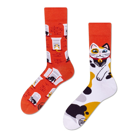 Many Mornings Socken City Cat – bunte Socken von Many Mornings