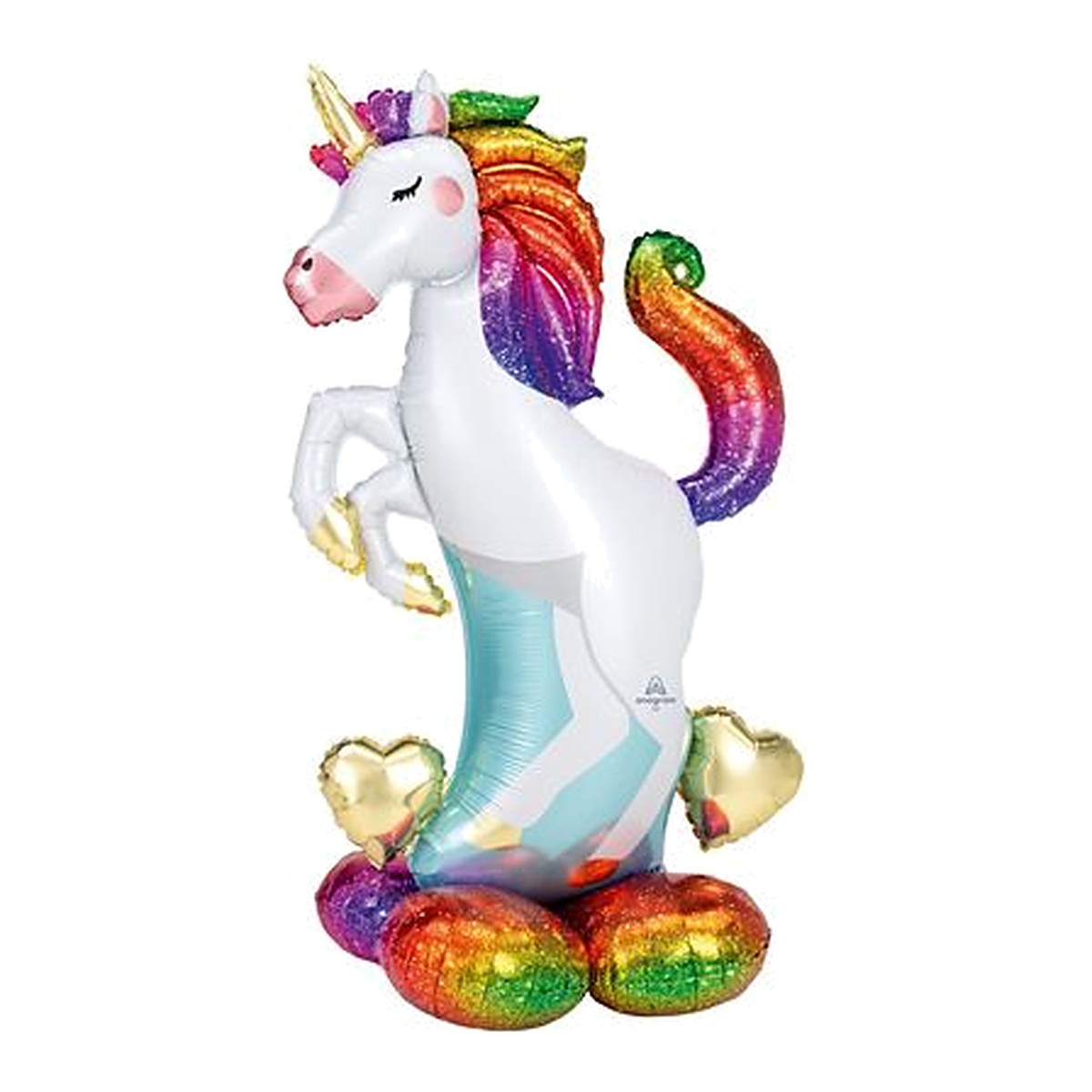 AirBalloon Einhorn – zum selber Aufblasen; nur für Luftfüllung - kein Helium
