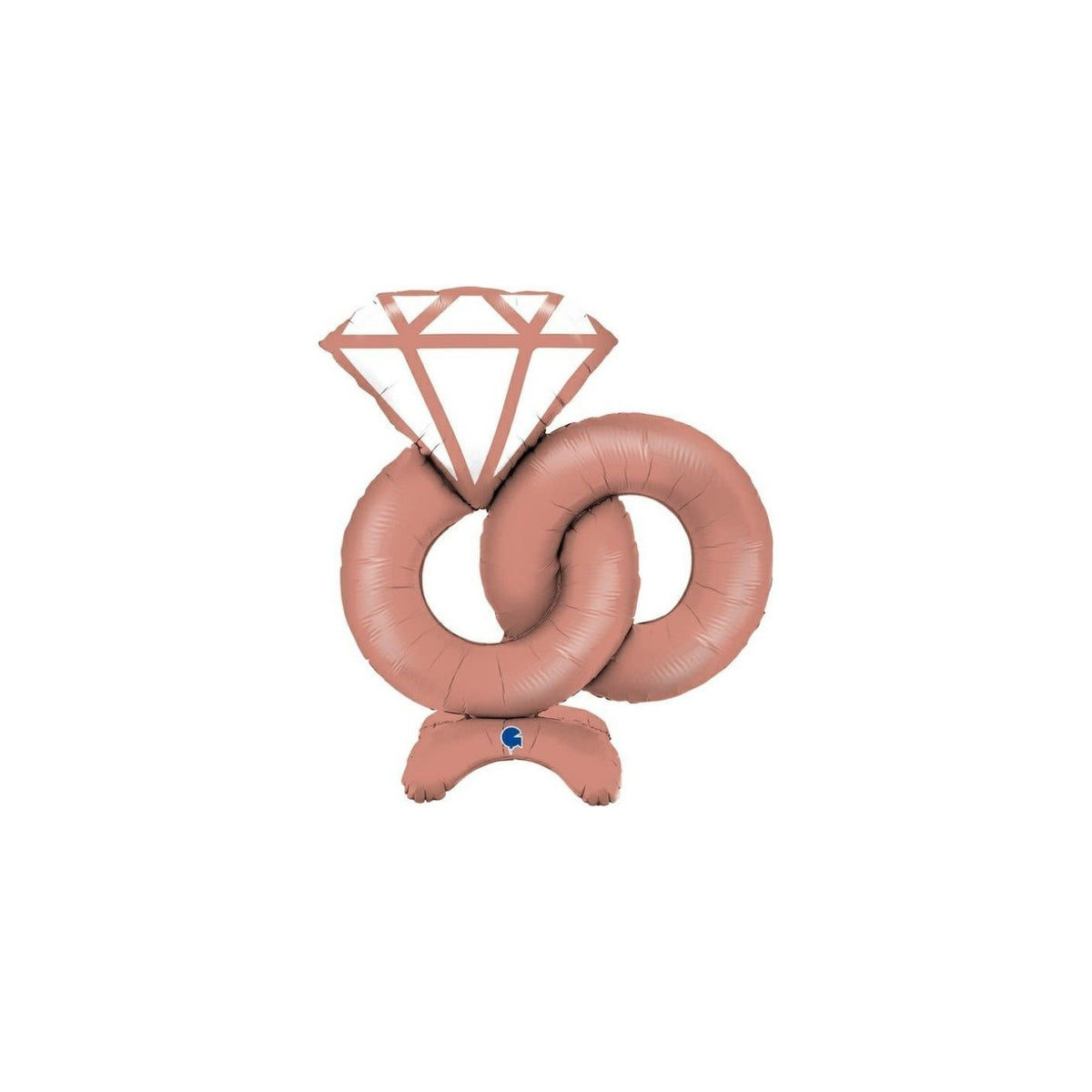 Stand-up-Ballon Eheringe roségold 90 cm