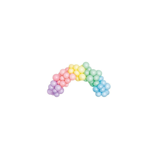 Ballongirlande Regenbogen Pastell 150 cm
