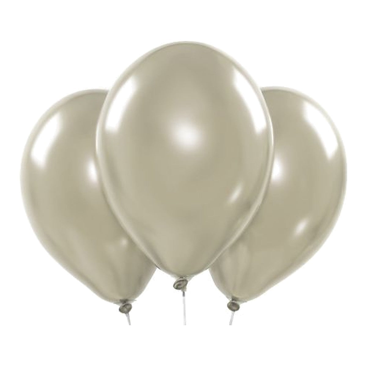Ballons anthrazit Chrome – Chrom-Glanz - 33 cm