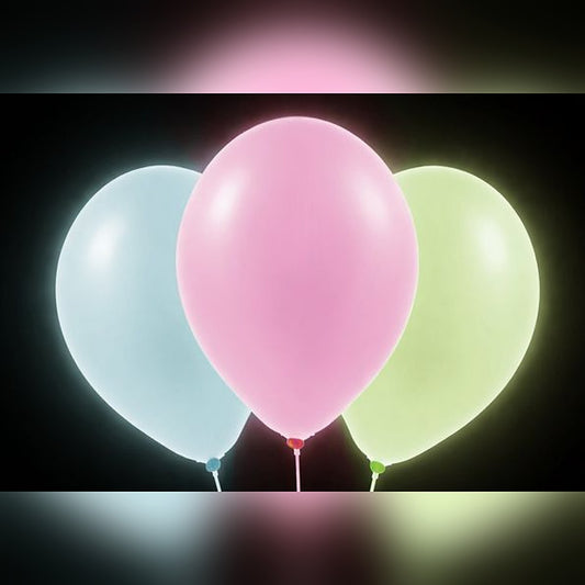 Ballons assortiert Neon – Glow-Effekt - 33 cm