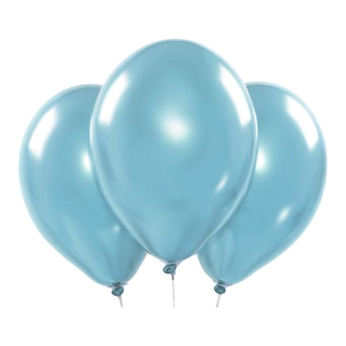 Ballons blau Chrome – Chrom-Glanz - 33 cm