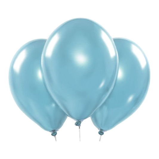 Ballons blau Chrome – Chrom-Glanz - 33 cm