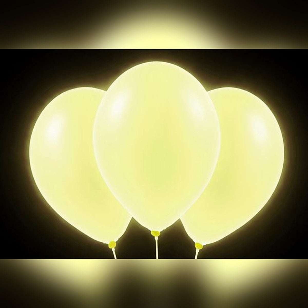 Ballons gelb Neon – Glow-Effekt - 33 cm