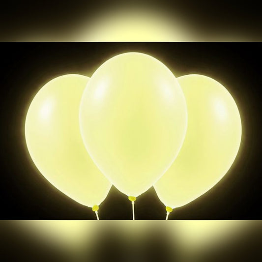 Ballons gelb Neon – Glow-Effekt - 33 cm