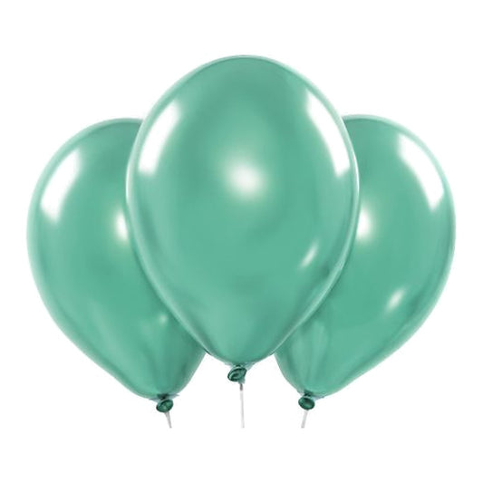 Ballons grün Chrome – Chrom-Glanz - 33 cm