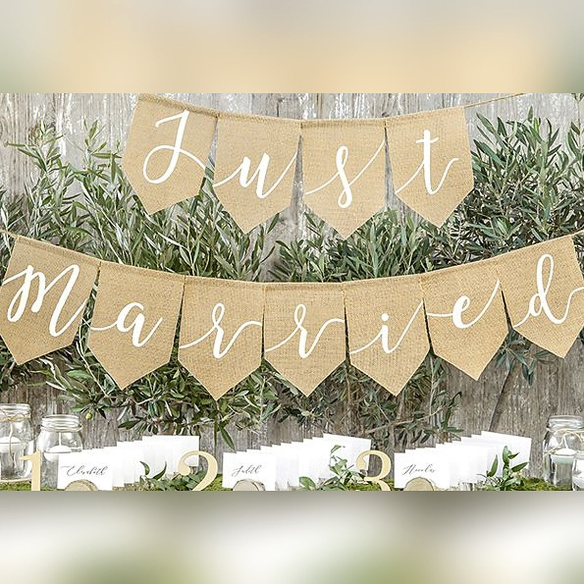 Banner Just Married Jute – Ansicht 3