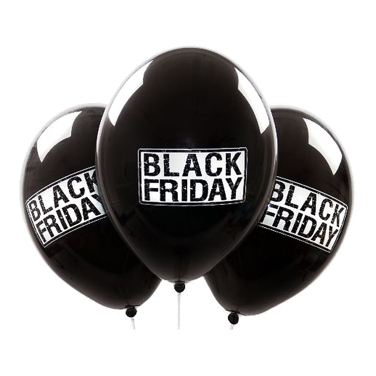 Black Friday Ballons – Ballons: schwarz - Druck: weiss - 33 cm