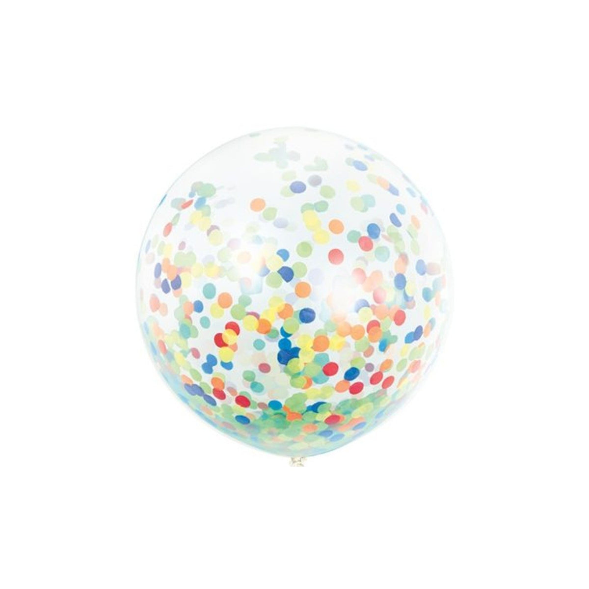 Bubble-Ballon mit buntem Konfetti 60 cm