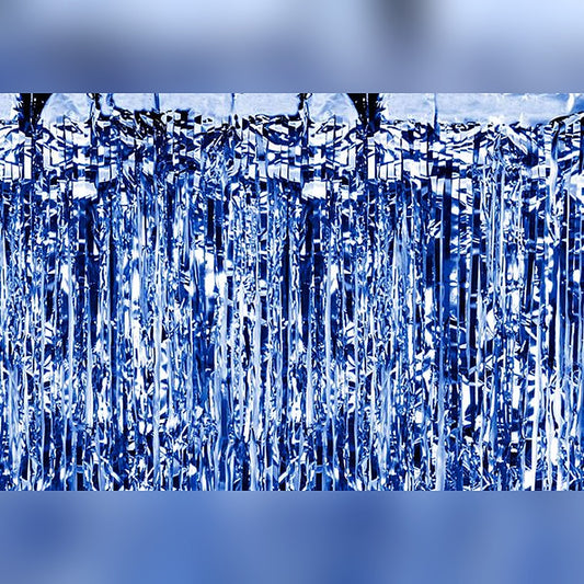 Deko-Vorhang dunkelblau – 90 x 250 cm - Lametta