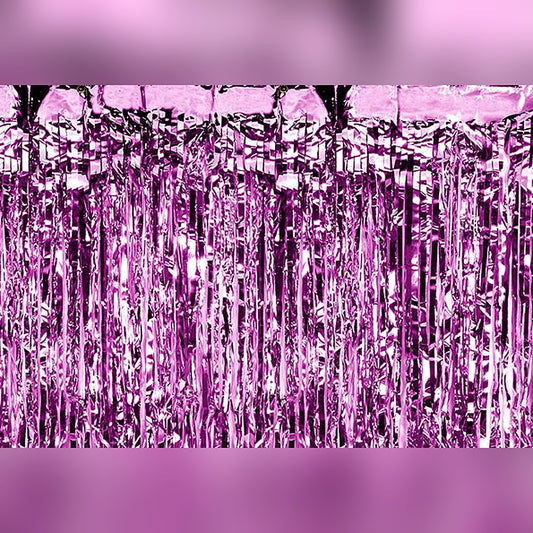 Deko-Vorhang pink – 90 x 250 cm - Lametta
