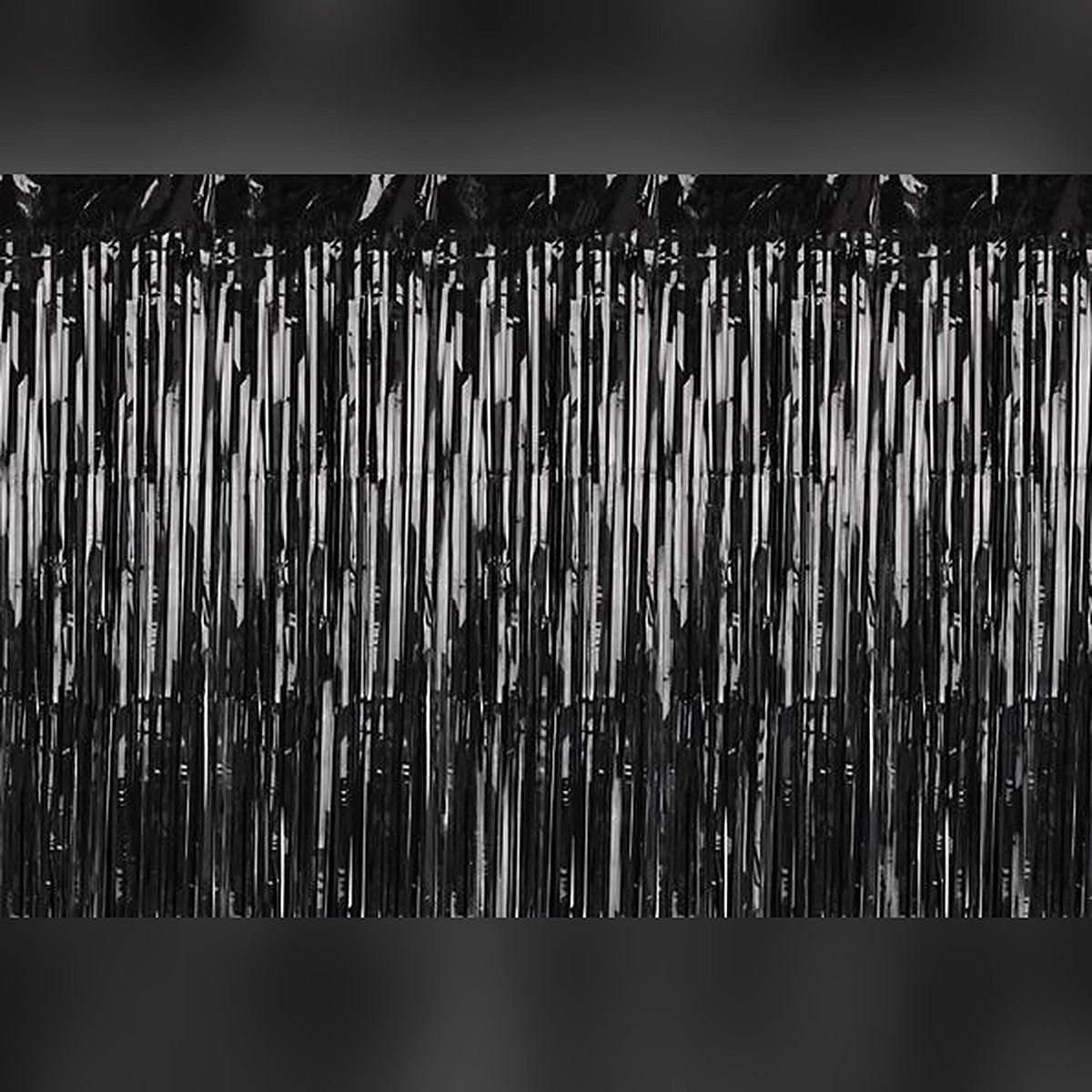 Deko-Vorhang schwarz – 90 x 250 cm - Lametta